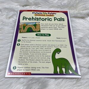 NEW Scholastic Instant File Folder Learning Games Prehistoric Pals Homeschool